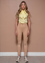 Stella Reithose mit Kniebesatz – Hellbraun