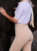 Stella Reithose mit Kniebesatz – Hellbraun